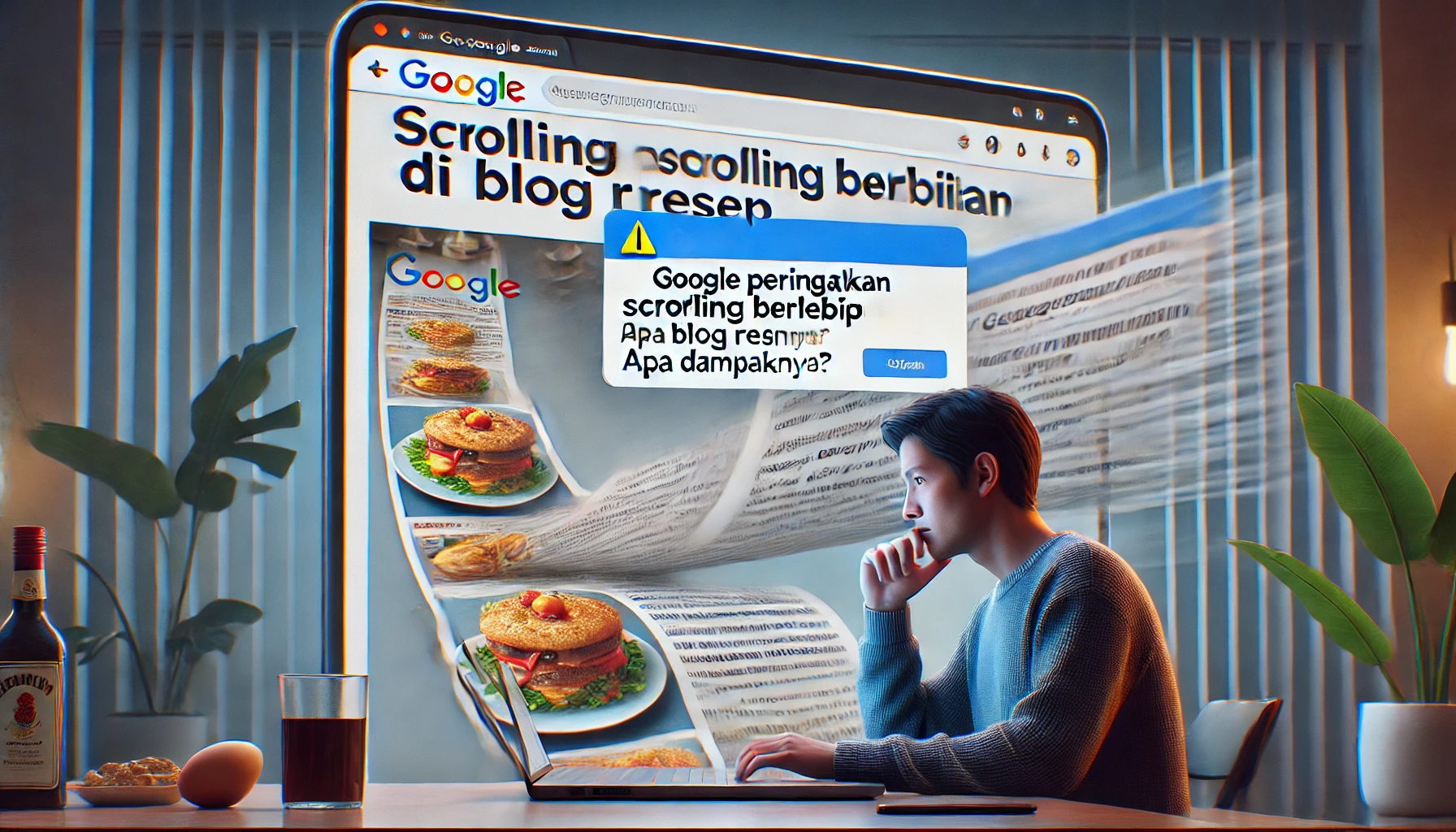 Scrolling Berlebihan di Blog Resep